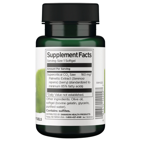 Swanson Saw Palmetto Extract 160 mg 120 kapsułek