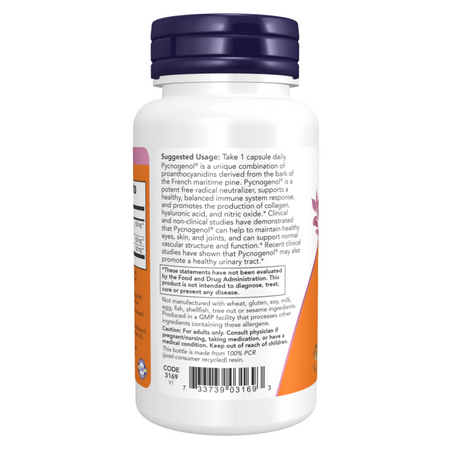 Now Foods Pycnogenol 150 mg Extra Strength 60 kapsułek