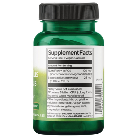 Swanson Lactobacillus Rhamnosus z FOS 60 kapsułek