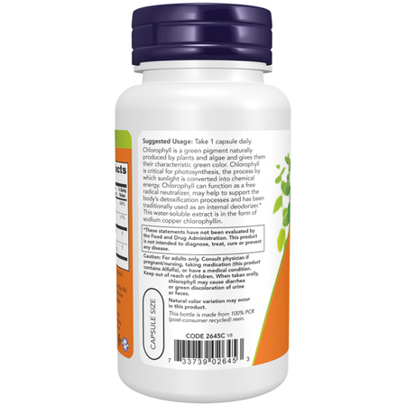 Now Foods Chlorofil 100 mg 90 veg kapsułek