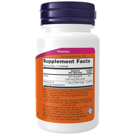 Now Foods Witamina B12 1000 mcg 100 tabletek