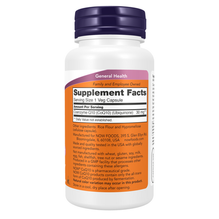 Now Foods Koenzym Q10 30 mg 60 kapsułek