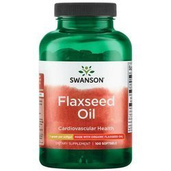 Swanson Olej lniany (Flaxseed Oil) 1000 mg 100 kapsułek