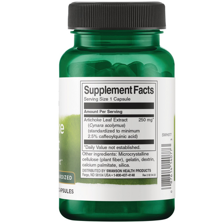 Swanson Karczoch (Artichoke) Extract 250 mg 60 kapsułek