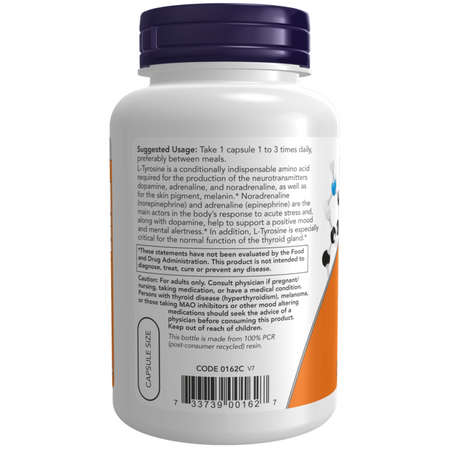 Now Foods L-Tyrosine 500 mg 120 kapsułek