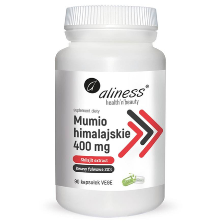 Aliness Shilajit (Mumio) 400 mg Extract 90 kapsułek vege