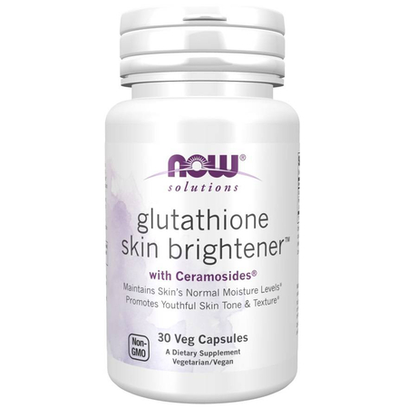 Now Foods Glutathione Skin Brightener + Ceramosides 30 veg kapsułek