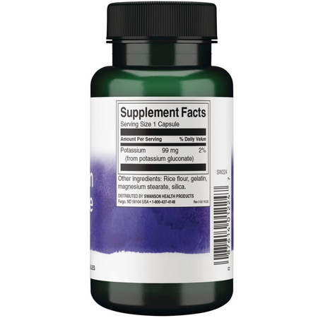 Swanson Glukonian Potasu 99 mg 100 kapsułek