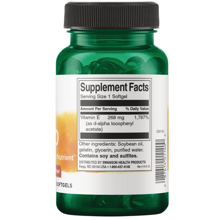 Swanson Natural Witamina E-400 100 kapsułek