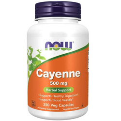 Now Foods Cayenne 500 mg 250 kapsułek