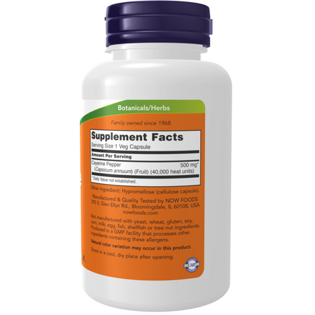 Now Foods Cayenne 500 mg 100 kapsułek