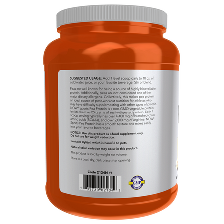 Now Foods Pea Protein Puder Wanilia-Toffi 907 g
