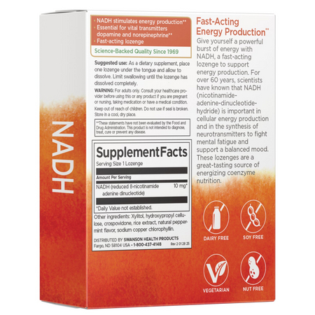 Swanson NADH Fast-Acting 10 mg 30 tabletek