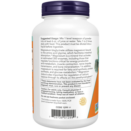 Now Foods Diglicynian Magnezu Puder 227 g
