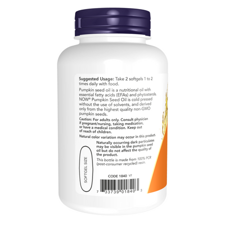 Now Foods Olej z Dyni (Pumpkin Seed Oil) 1000 mg 100 kapsułek