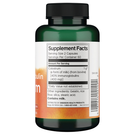 Swanson Colostrum High IG 500 mg 120 kapsułek