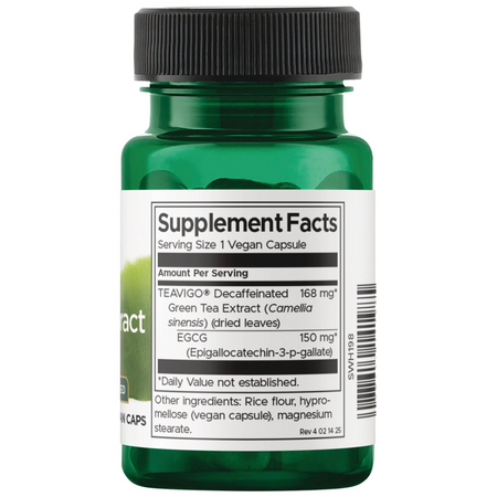Swanson TEAVIGO Extract z Zielonej Herbaty 30 kapsułek