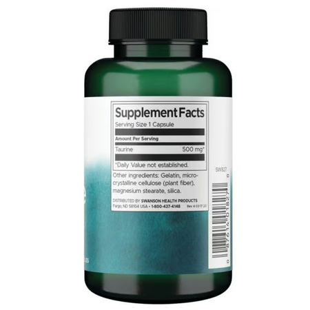 Swanson Tauryna 500 mg 100 kapsułek