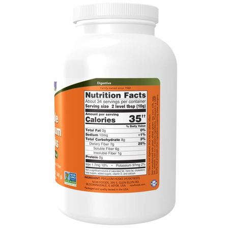 Now Foods Psyllium Husks, Whole 340 g