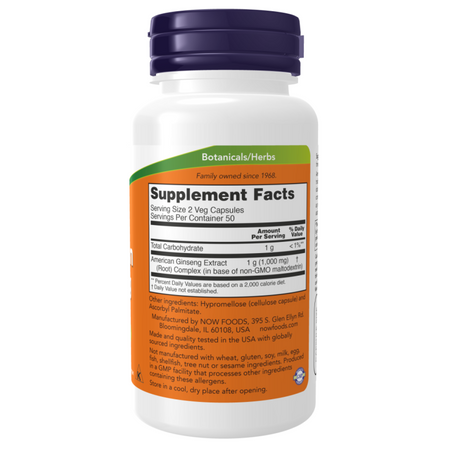 Now Foods American Ginseng Extract 100 kapsułek