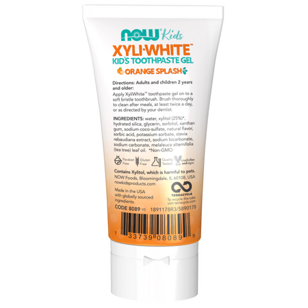 Now Foods XyliWhite Toothpaste Gel Kids Orange 85 g pasta do zębów