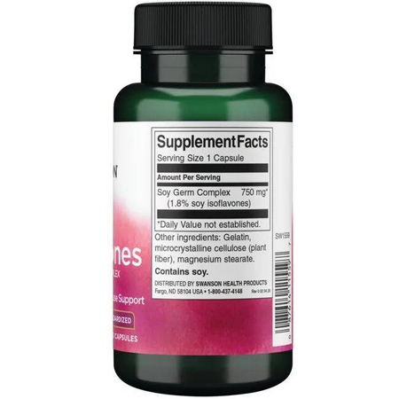 Swanson Izoflawony Sojowe 750 mg 60 kapsułek