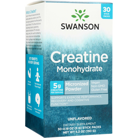 Swanson Monohydrat Kreatyny 5 g 30 saszetek