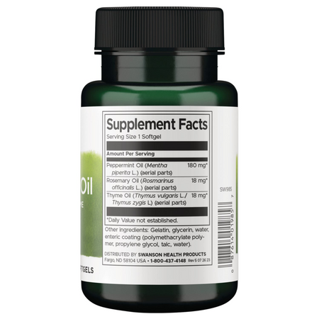 Swanson Peppermint Oil 100 kapsułek