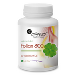 Aliness Folian Kwas Foliowy Quatrefolic 800 mcg 60 tabletek vege