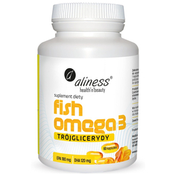 Aliness Fish Omega 3 Trójglicerydy EPA 180 mg DHA 120 mg 60 kapsułek