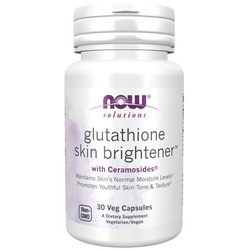 Now Foods Glutation Skin Brightener + Ceramidy 30 veg kapsułek