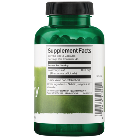 Swanson Rozmaryn Lekarski (Rosemary) 400 mg 90 kapsułek