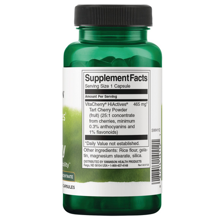 Swanson HiActives Tart Cherry 465 mg 60 kapsułek