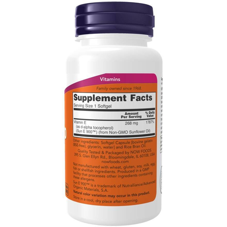 Now Foods Witamina E-400 (Sun-E) 120 kapsułek