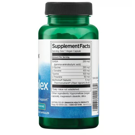 Swanson GABAplex with L-Tyrosine, L-Theanine 60 veg kaspułek