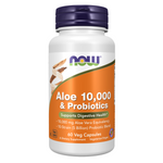 Now Foods Aloe 10,000 & Probiotics 60 veg kapsułek