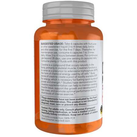 Now Foods Monohydrat Kreatyny 750 mg 120 kapsułek