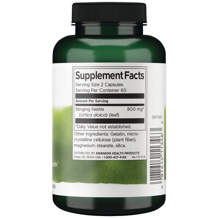 Swanson Pokrzywa (Nettle) Leaf 400 mg 120 kapsułek