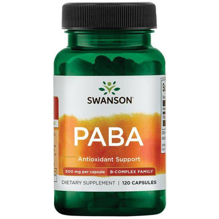 Swanson PABA (Kwas p-aminobenzoesowy) 500 mg 120 kapsułek