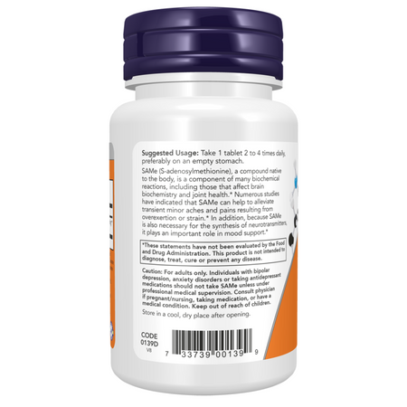 Now Foods SAMe 400 mg 30 tabletek