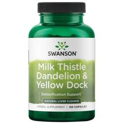 Swanson Milk Thistle, Dandelion i Yellow Dock 120 kapsułek