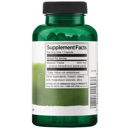 Swanson Drapacz Lekarski (Blessed Thistle) 400 mg 90 kapsułek