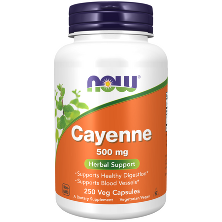 Now Foods Cayenne 500 mg 250 kapsułek