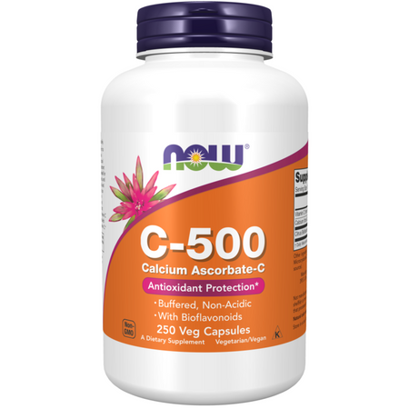 Now Foods Witamina C 500 mg Ascorbate-C 250 kapsułek