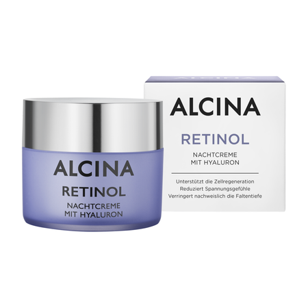 ALCINA Retinol Night Cream – przeciwzmarszczkowy krem do twarzy na noc z retinolem, 50 ml