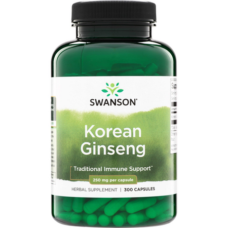 Swanson Żeń-szeń Koreański (Korean Ginseng) 250 mg 300 kapsułek