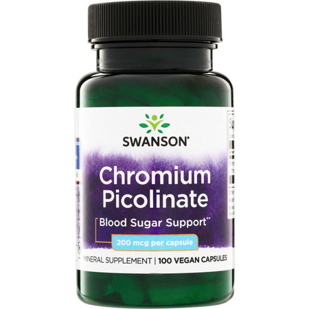 Swanson Pikolinian Chromu 200 mcg 100 kapsułek