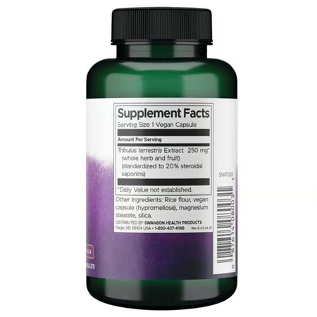 Swanson Mega Tribulus Extract 250 mg 120 kapsułek