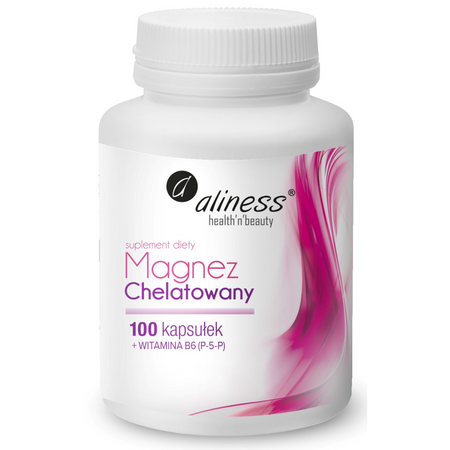 Aliness Magnez chelatowany 720mg + B6 (P-5-P) 100 kapsułek