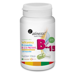 Aliness Witamina B Complex B-15 Methyl 100 kapsułek vege
